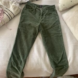 Green corduroy urban outfitters pants